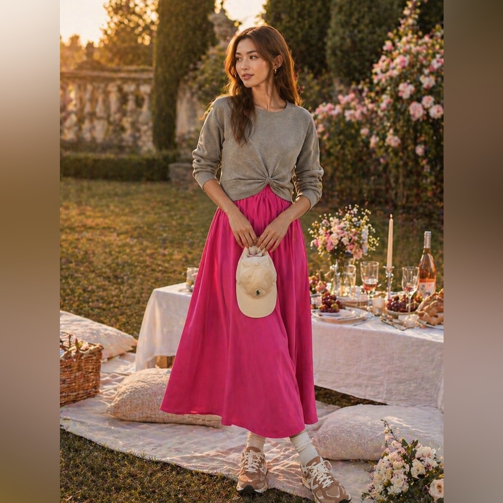 Anthropologie By Anthropologie Long-Sleeve Mockable Jumper & Midi Dress